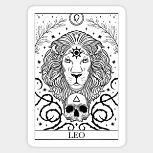 Zodiac sign tarot card Leo Magnet